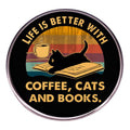 Life Is Better With Coffee Cats And Books Pin