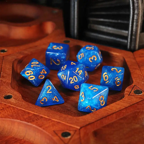 Blue Starry Sky DND Dice Set