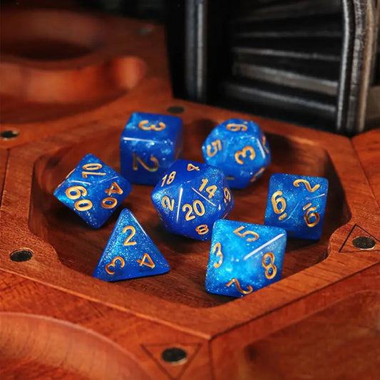Blue Starry Sky DND Dice Set