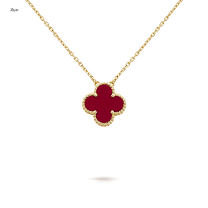 CLOVER NECKLACE | RED GOLD