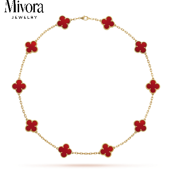 CLOVER NECKLACE 10 | RUBY