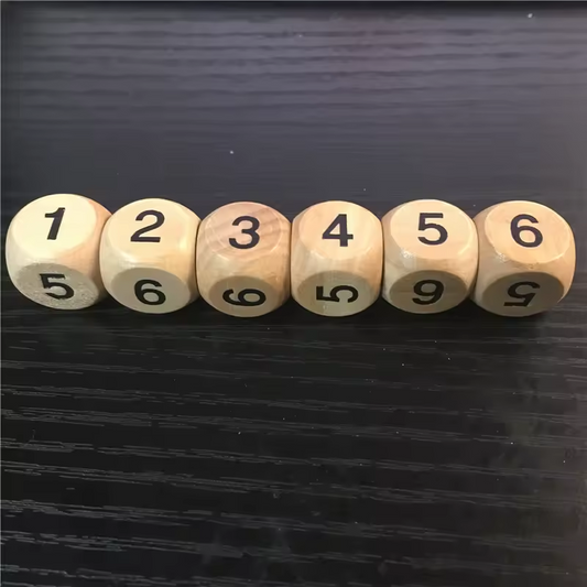 6pcs Wood Dice D6