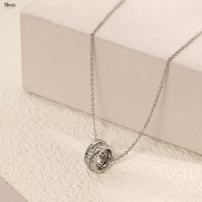 Mivora® TRIPLE RING PAV NECKLACE
