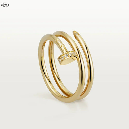 DOUBLE NAIL RING | GOLD