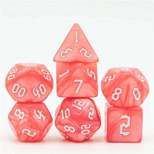 Red Macaron Dice Set
