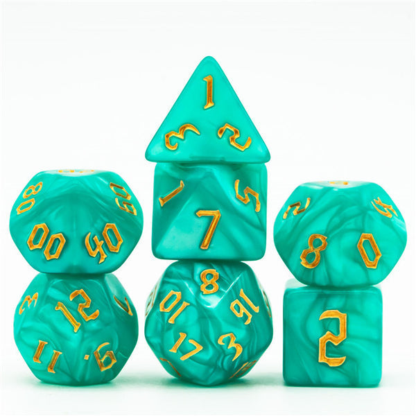 Seafoam Macaron Dice Set