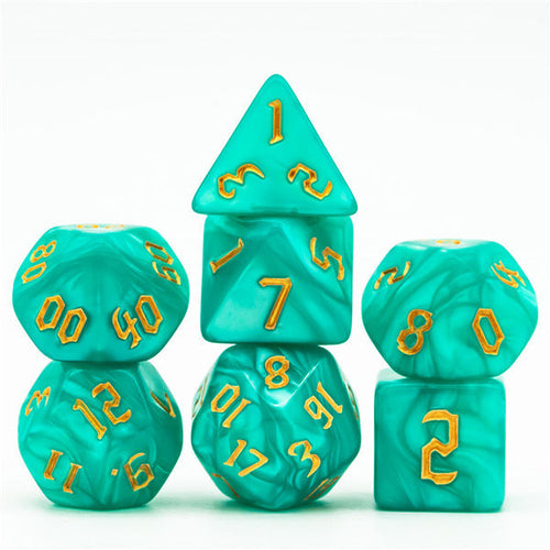 Seafoam Macaron Dice Set