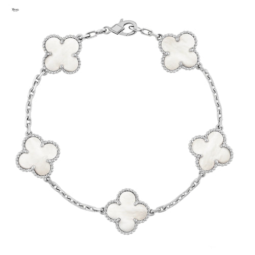 CLOVER BRACELET | SILVER WHITE