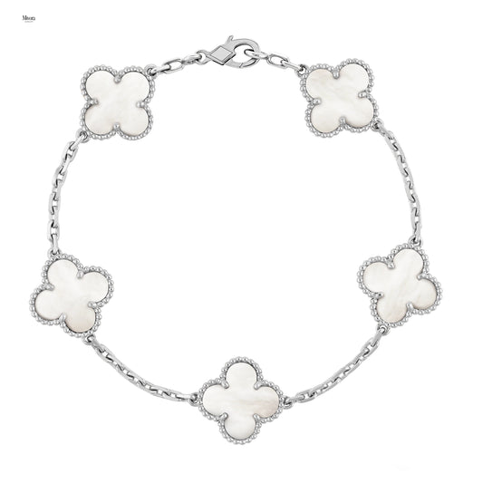 CLOVER BRACELET | SILVER WHITE