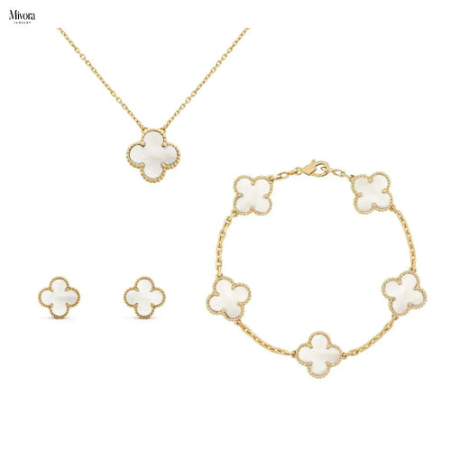 GOLD WHITE LUXE | CLOVER SET