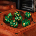 Green Starry Sky DND Dice Set