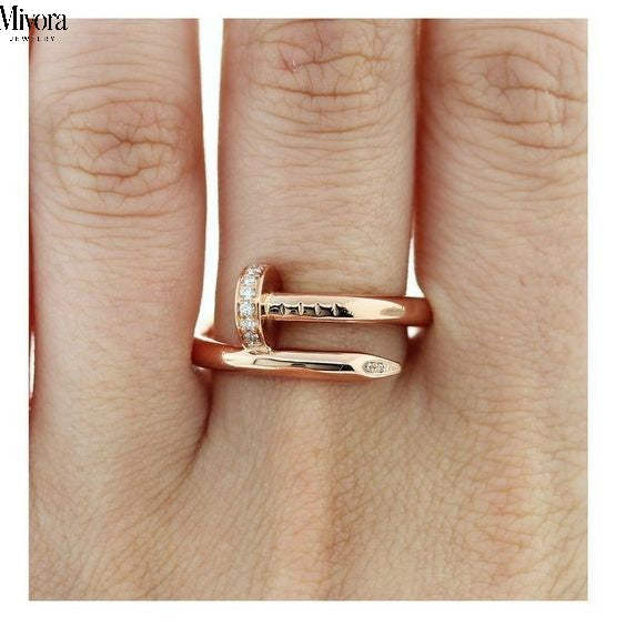 DELUXE NAIL RING | ROSGOLD