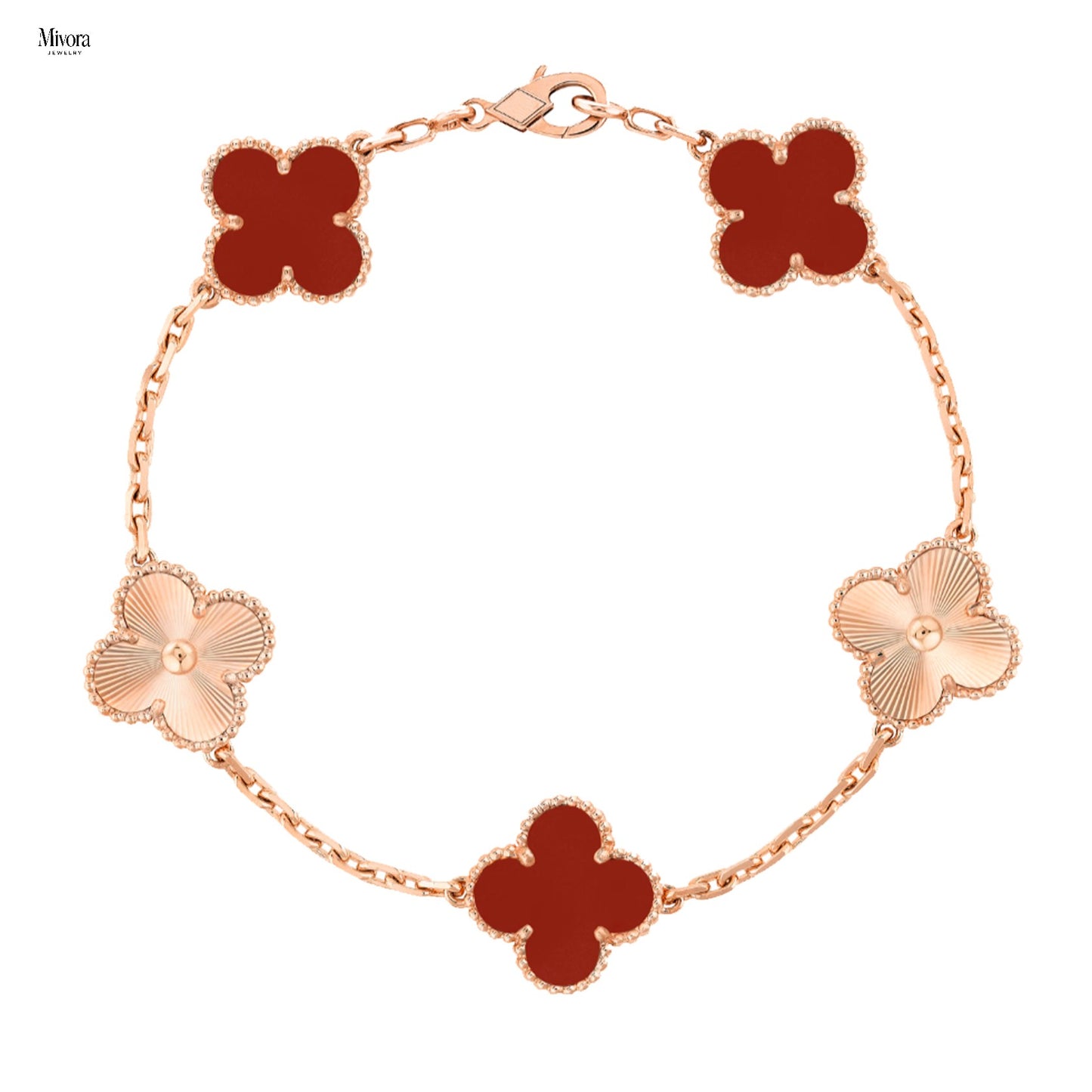CLOVER BRACELET | RED ROSE GOLD
