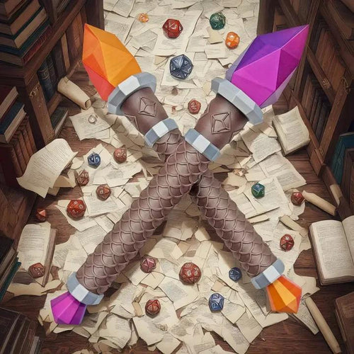 Crystal Dice Dagger | Tabletop RPG Accessory (Random Color)