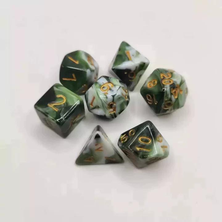 DND Green Elf Dice Set