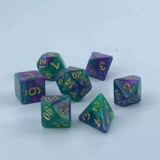 FREE Today: Gothic Script Siberian Iris 7 Dice Polyset