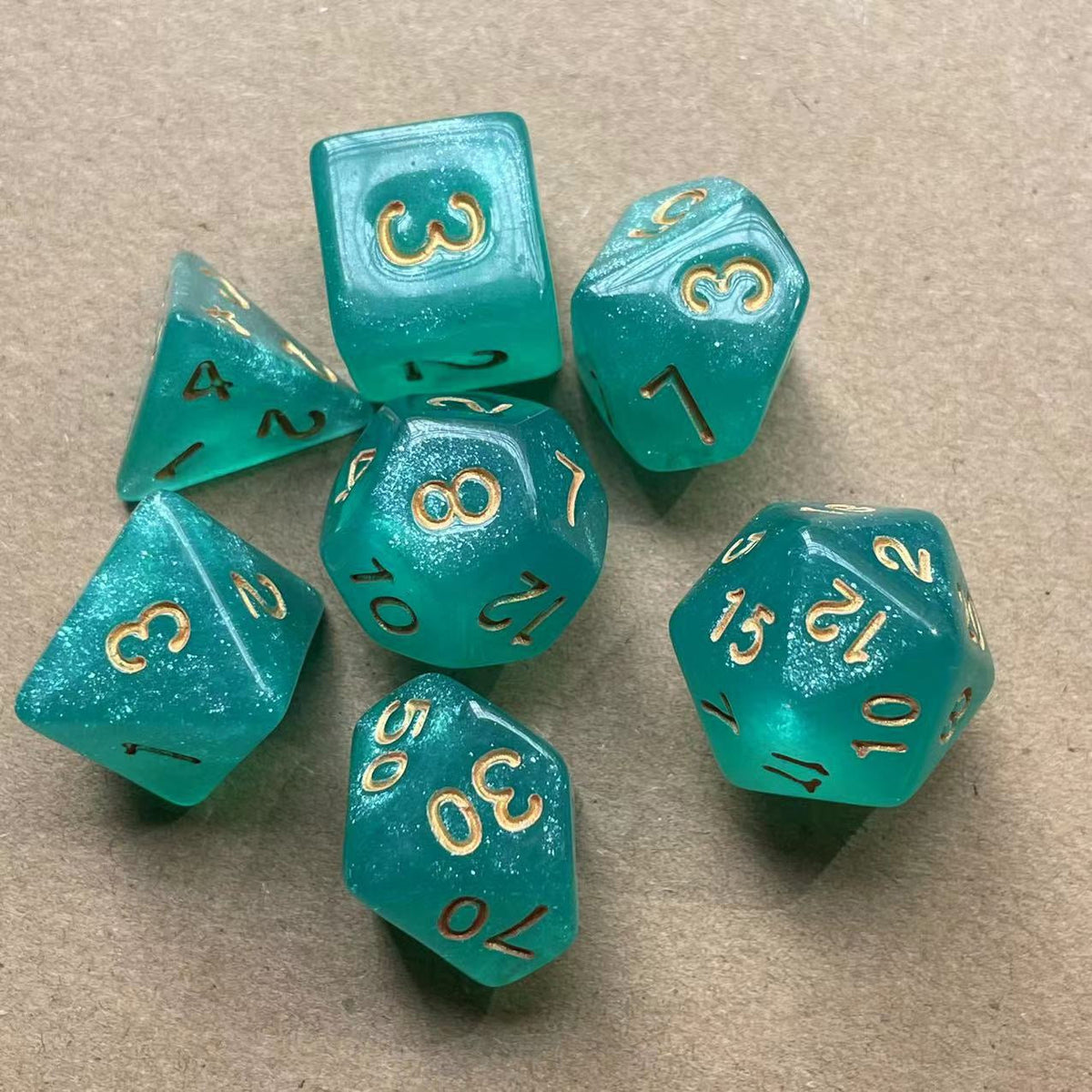Jade Dragon DnD Dice Set