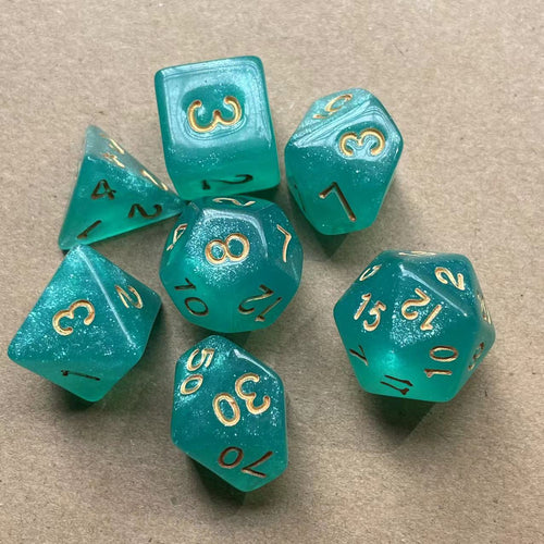 Jade Dragon DnD Dice Set