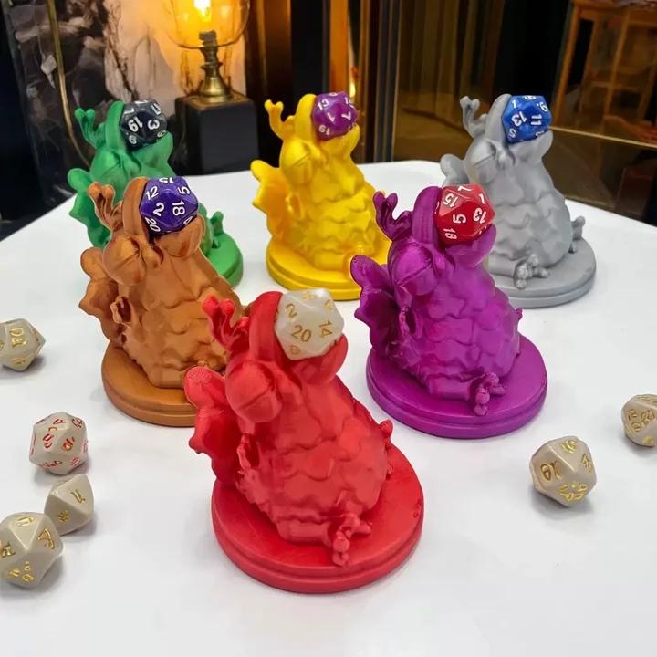 Phoenix Rooster Dice Guardian + Mystery D20 (Random Color)