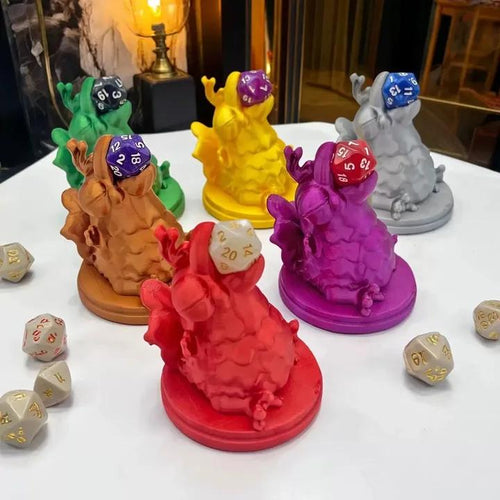 Phoenix Rooster Dice Guardian + Mystery D20 (Random Color)