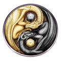 Dungeons and Dragons Brooch Dice Game Yin Yang Balance Dragon Pin