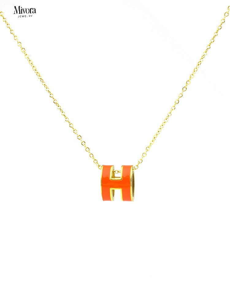 Mivora® H ENAMEL NECKLACE