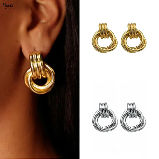 Mivora® SCULPTED HOOP EARRINGS