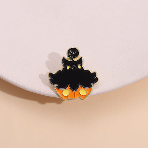 Pumpkin ghost halloween enamel pins