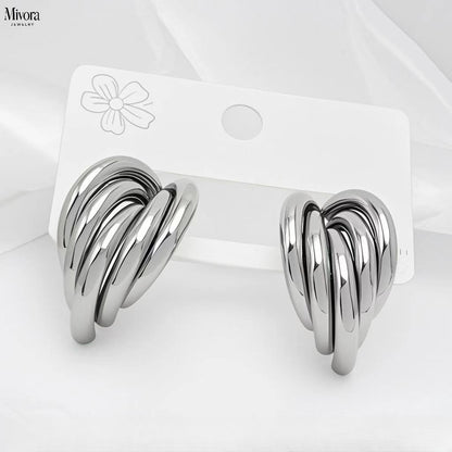 Mivora® SCULPTED HOOP EARRINGS