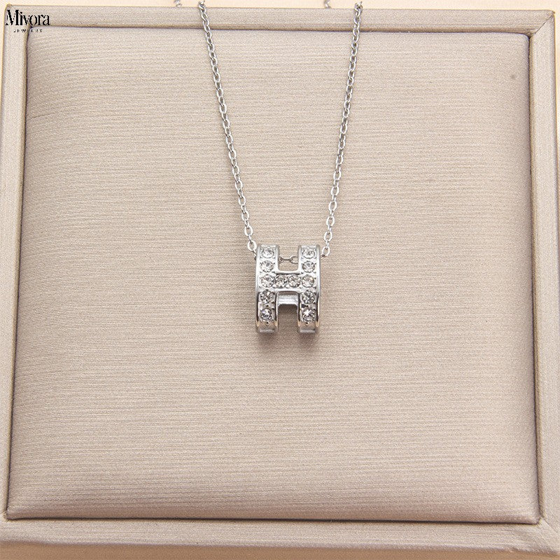 Mivora® H ENAMEL NECKLACE