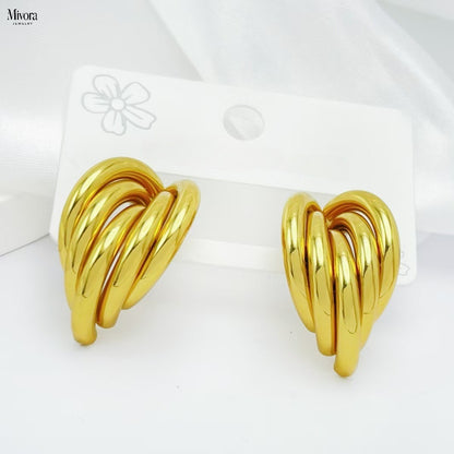 Mivora® SCULPTED HOOP EARRINGS
