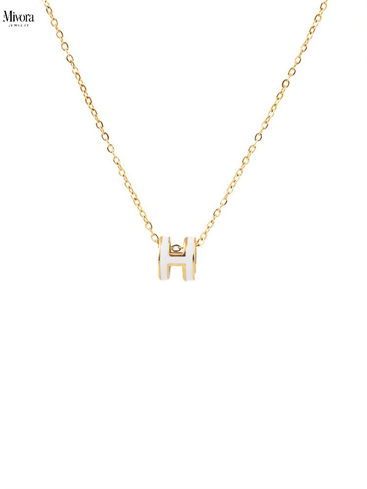 Mivora® H ENAMEL NECKLACE