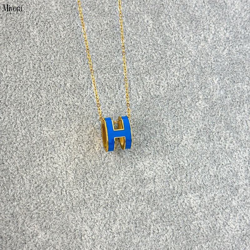 Mivora® H ENAMEL NECKLACE