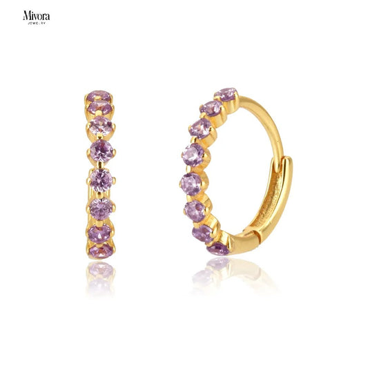 EARRINGS LE CHIC | GOLD AMETHYST QUARTZ