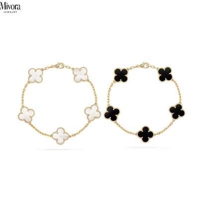 CLOVER BRACELET SET | GOLD