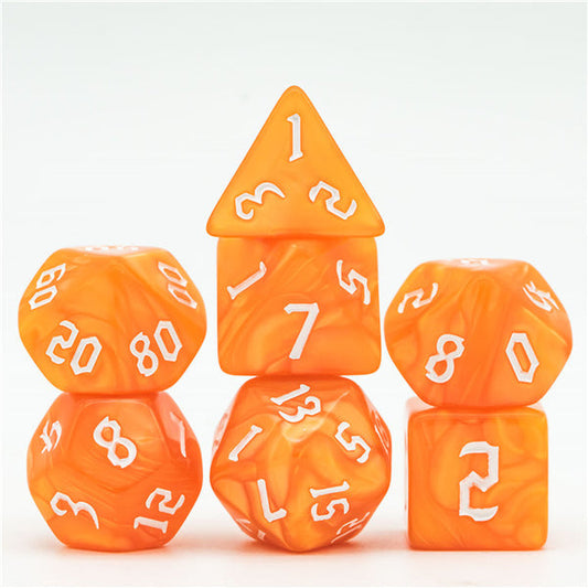 Orange Macaron Dice Set