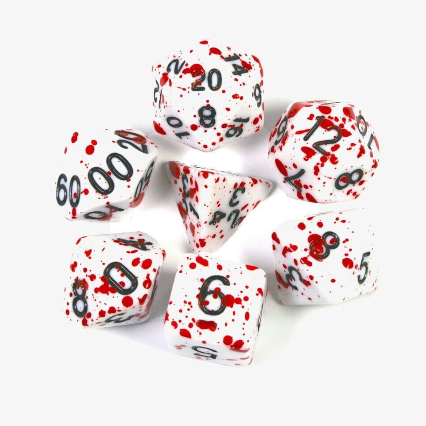 FREE Today: Blood-Splattered Polyhedral Dice Set