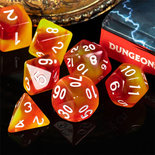 Fireball Blast DnD Dice Set