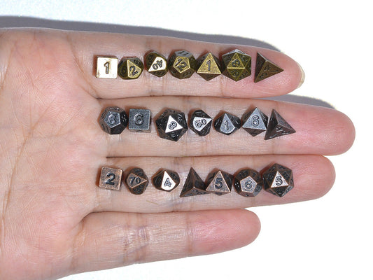 FREE Today: Metal Mini Archaized Board Game Dice Set (Give away a Mystery Monster D&D RPG Figures Miniatures)