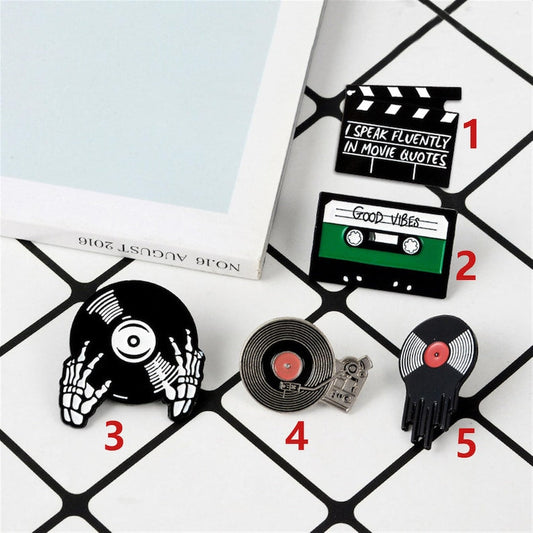 Record Brooch Pin