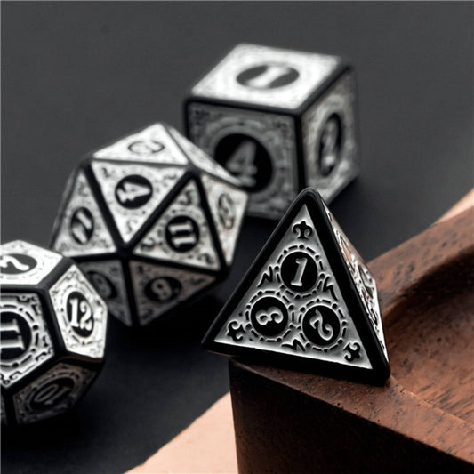 FREE Today: Roaring 20s : White Lattice | Stylized Acrylic Dnd Dice Set