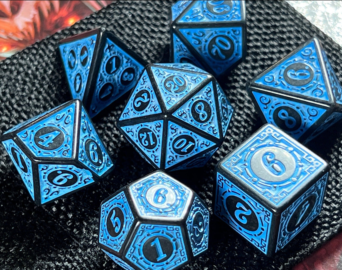 FREE Today: Antique Blue DnD Dice Set