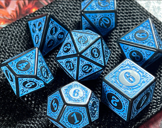 FREE Today: Antique Blue DnD Dice Set